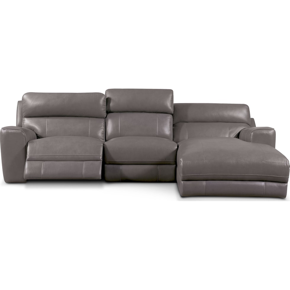 newport gray sectional   