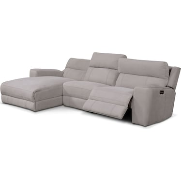 Newport 3-Piece Dual-Power Reclining Sectional with Chaise