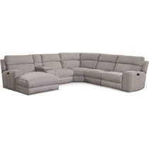 newport gray sectional   