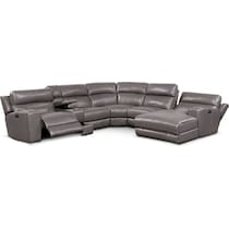 newport gray sectional   