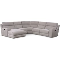 newport gray sectional   