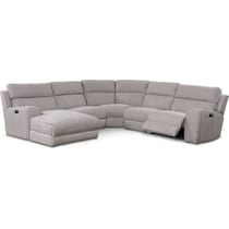 newport gray sectional   