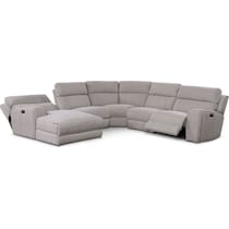 newport gray sectional   