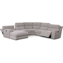 newport gray sectional   