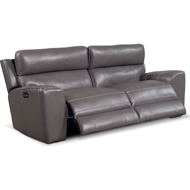 Newport 2-Piece Dual-Power Reclining Sofa - Gray