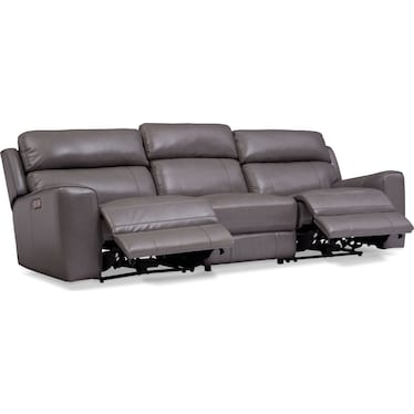 Newport 3-Piece Dual-Power Reclining Sofa - Gray