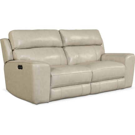 Newport 2-Piece Dual-Power Reclining Sofa - Cream