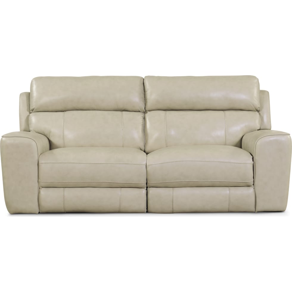 newport white  pc power reclining sofa   