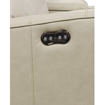 newport white  pc power reclining sofa   
