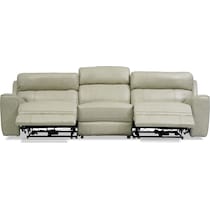newport white  pc power reclining sofa   