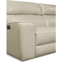 newport white  pc power reclining sectional   