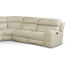 newport white  pc power reclining sectional   
