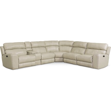 Newport 5 Piece Dual Power Reclining Sectional With 2 Seats Value City Furniture 5 Piece Dual Power Reclining Sectional, Value City Leather Sofas