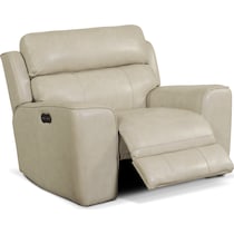 newport white recliner   