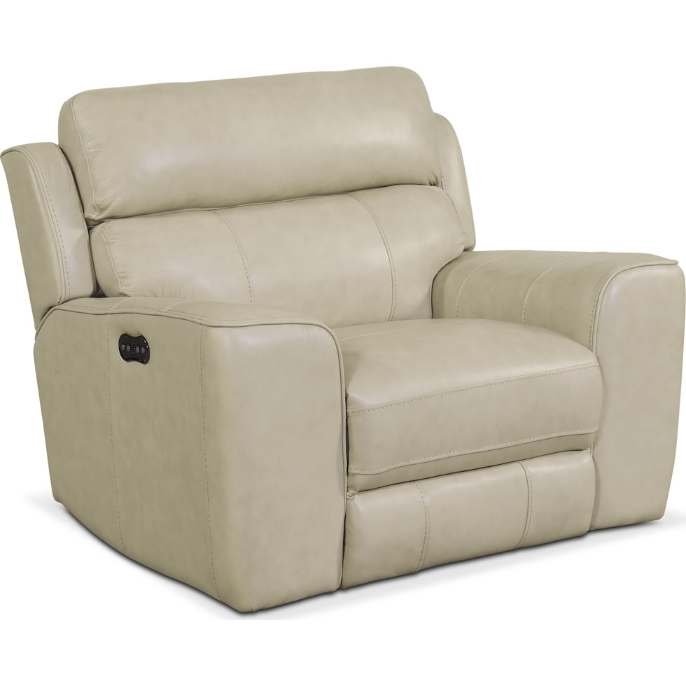 newport white recliner   