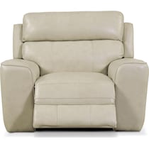 newport white recliner   