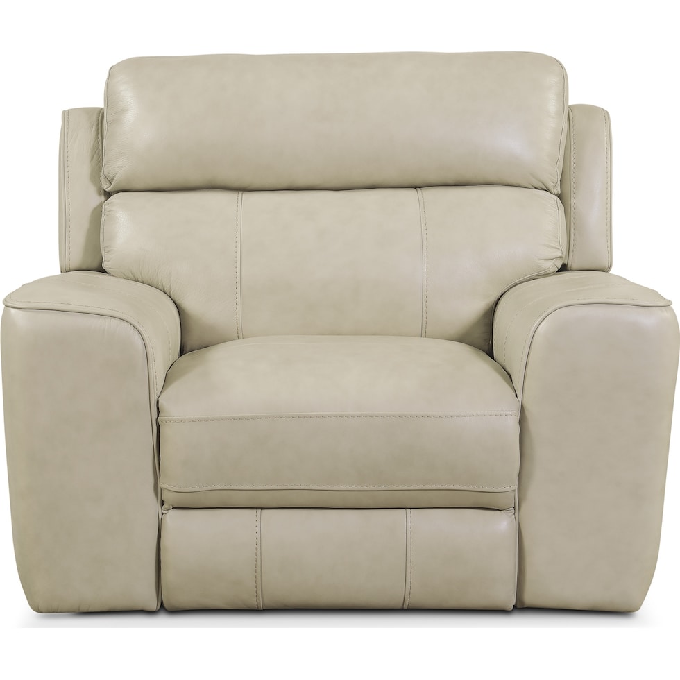 newport white recliner   