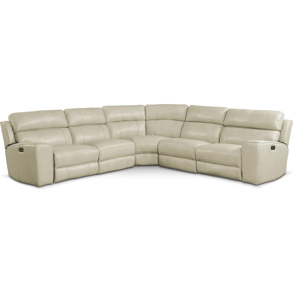 newport white sectional   