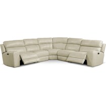 newport white sectional   