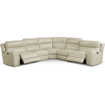 newport white sectional   