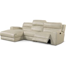 newport white sectional   