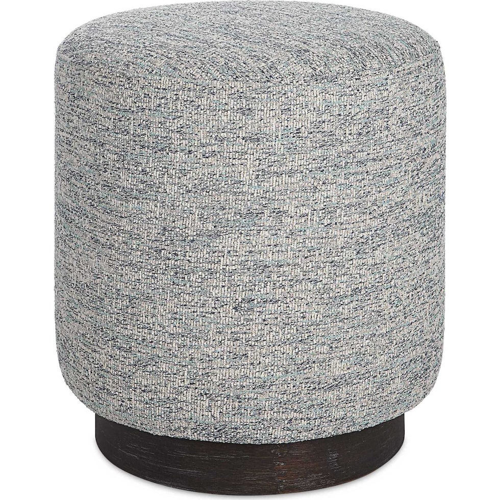 newsie blue accent ottoman   