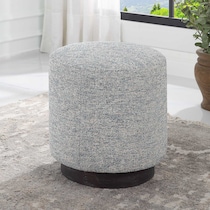 newsie blue accent ottoman   