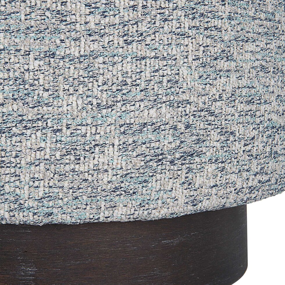newsie blue accent ottoman   