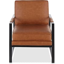 newt dark brown accent chair   