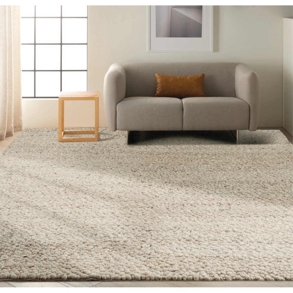 nice gray ivory area rug  x    