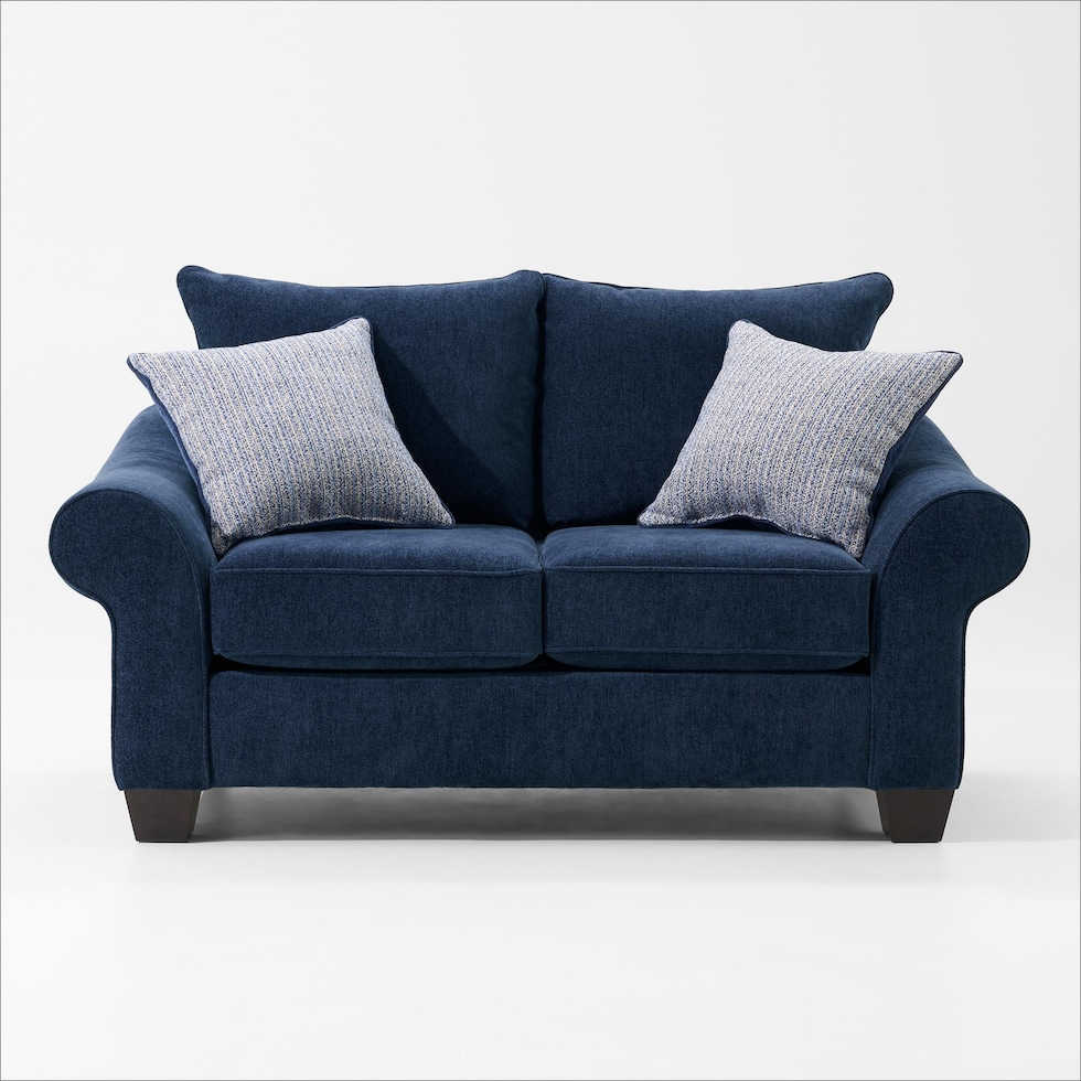 nicki blue loveseat   