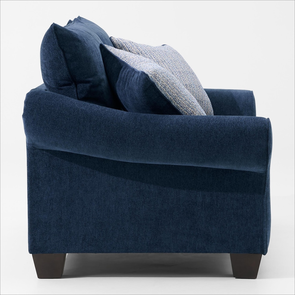 nicki blue loveseat   