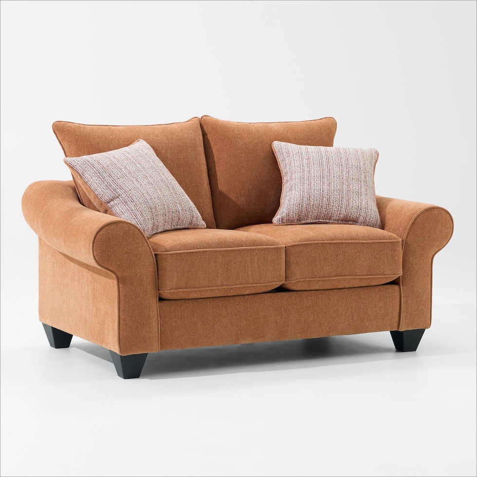 nicki red loveseat   