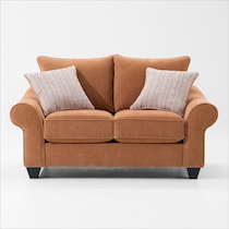 nicki red loveseat   