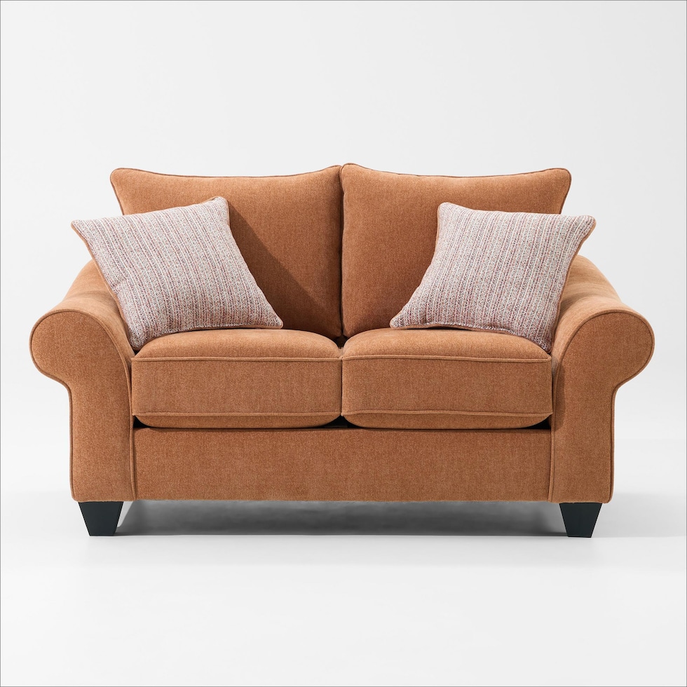 nicki red loveseat   