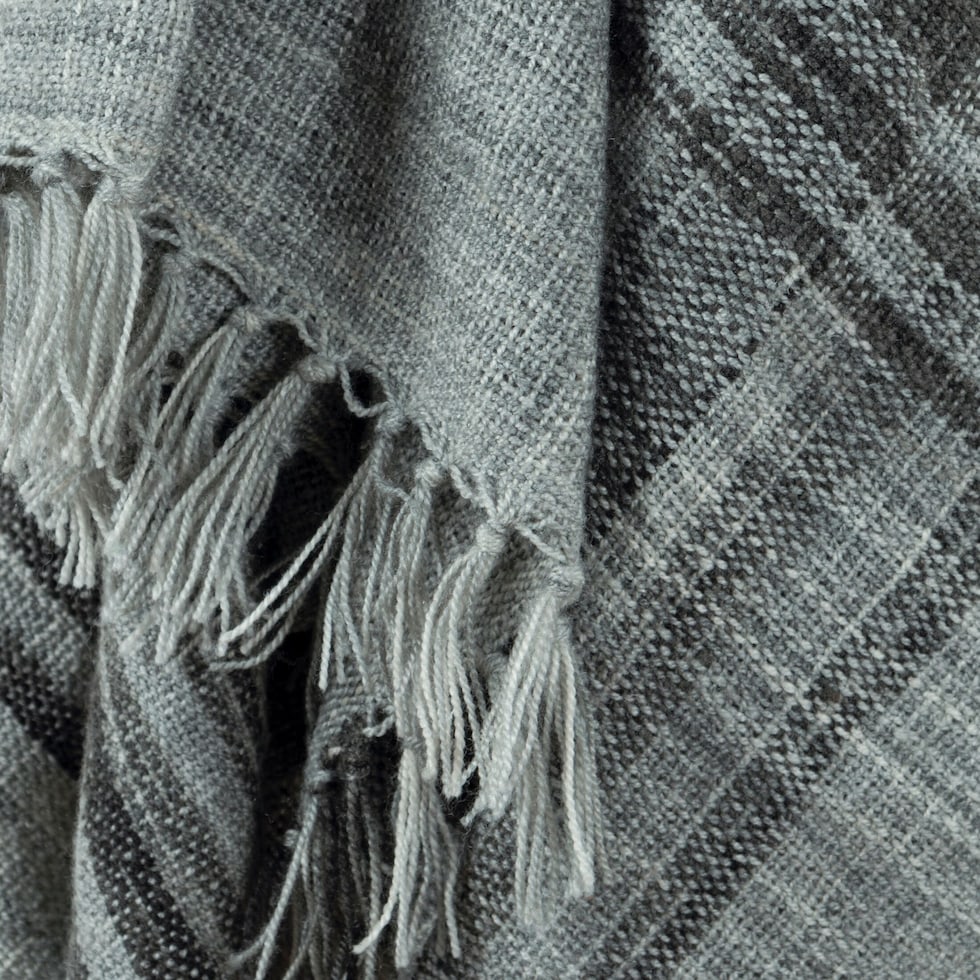 nikau gray blanket   