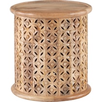 nikita light brown end table   