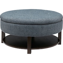 nikki blue ottoman   