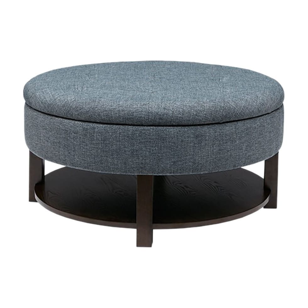 nikki blue ottoman   