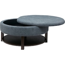 nikki blue ottoman   