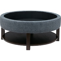 nikki blue ottoman   