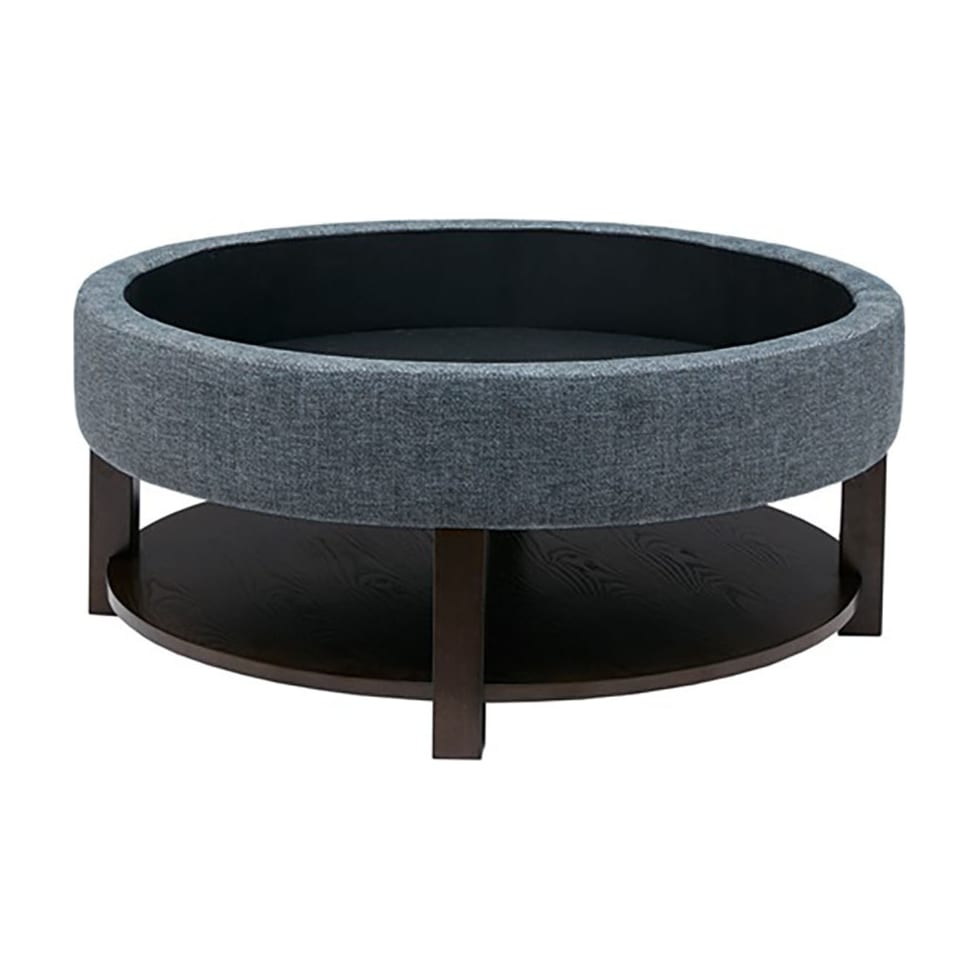 nikki blue ottoman   