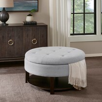nikki gray ottoman   