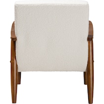 nikolai cream walnut brown accent chair   