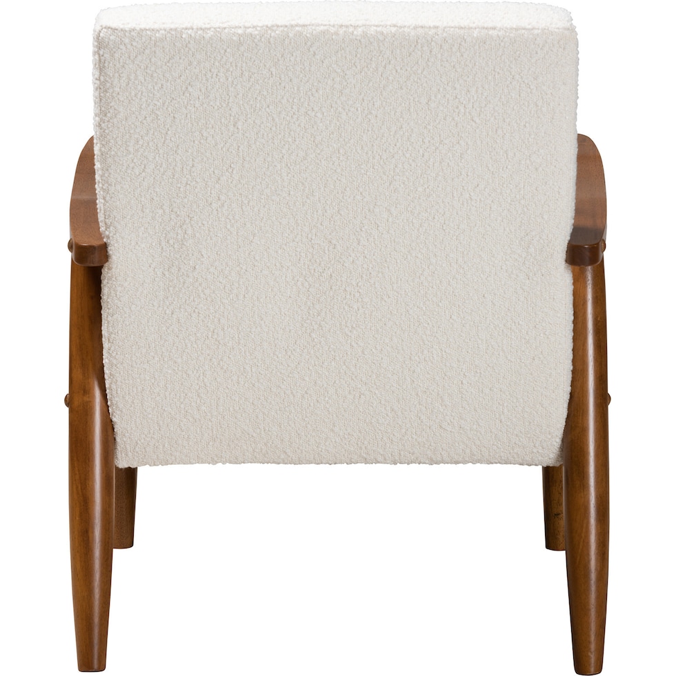 nikolai cream walnut brown accent chair   