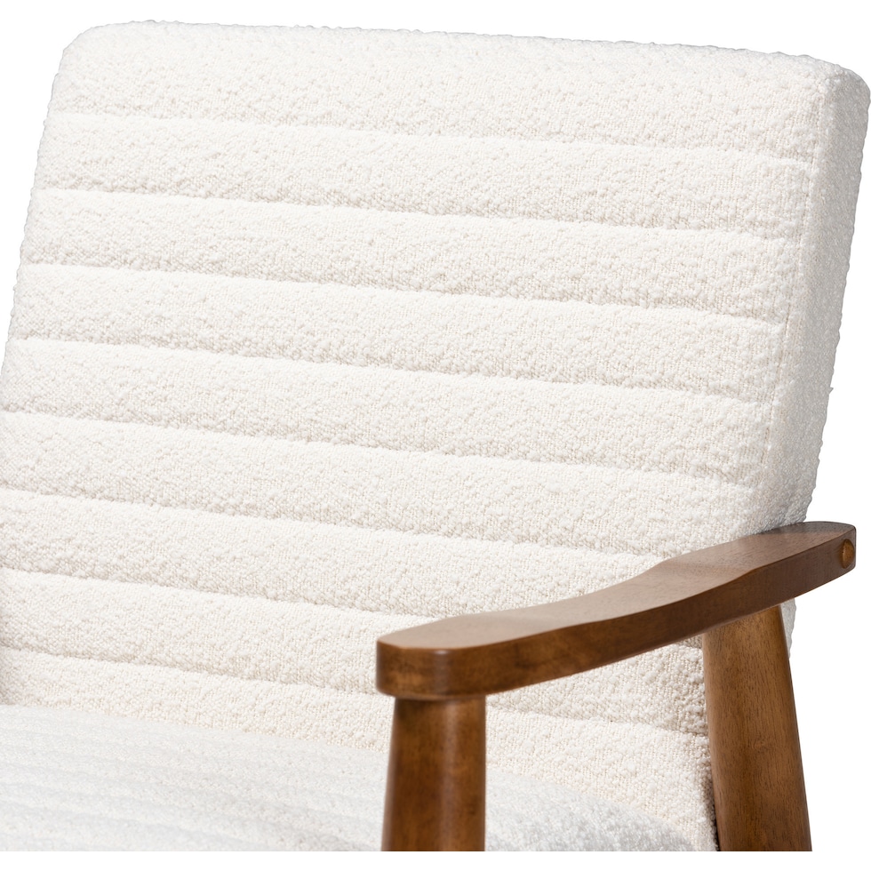 nikolai cream walnut brown accent chair   