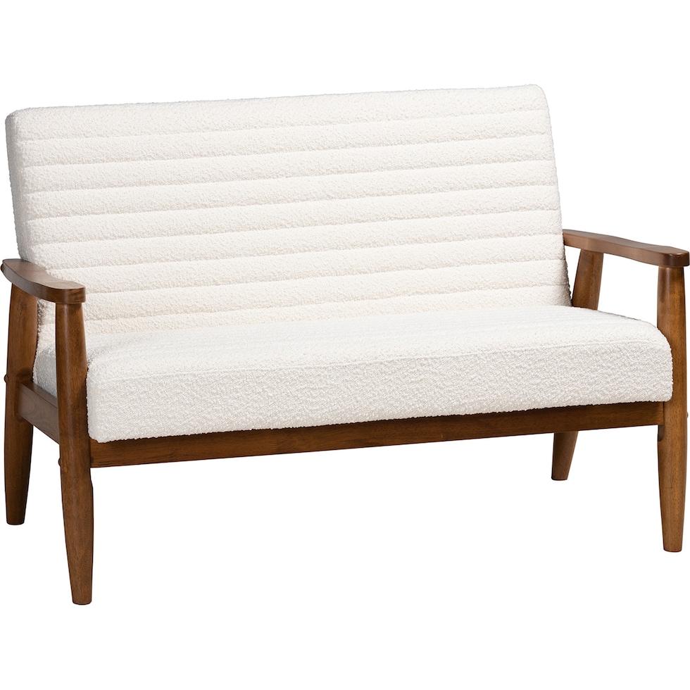 nikolai white loveseat   