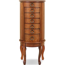 niles light brown jewelry armoire   