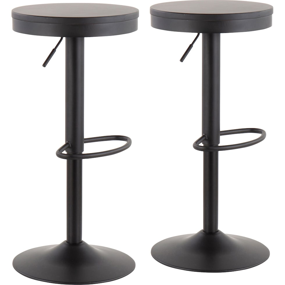 noa black bar stool   