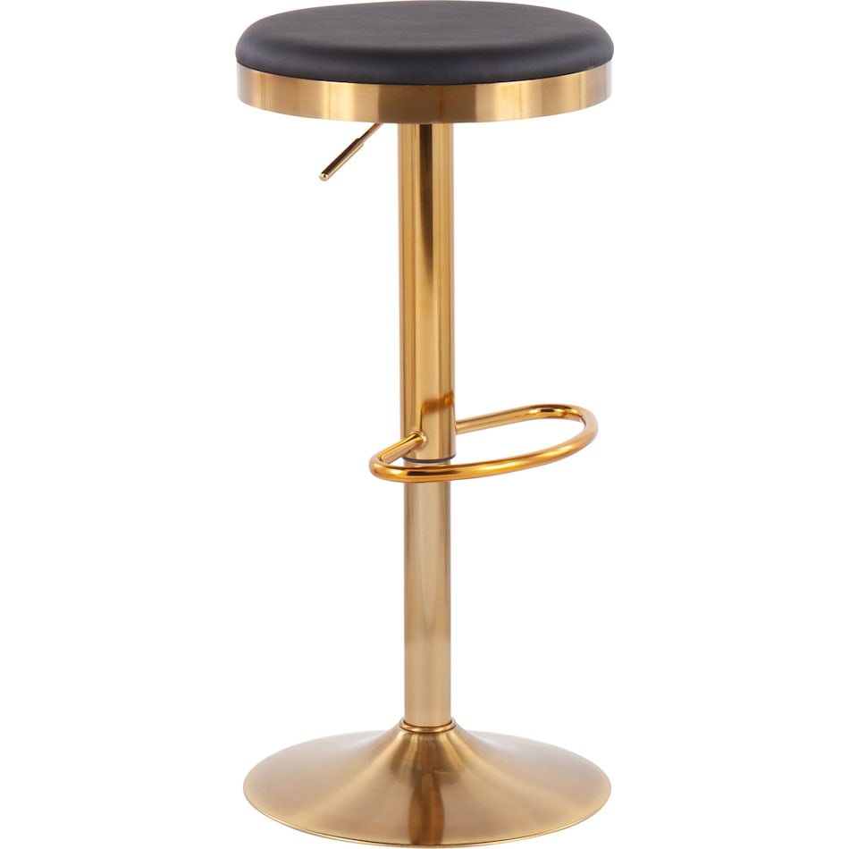 noa gold black bar stool   